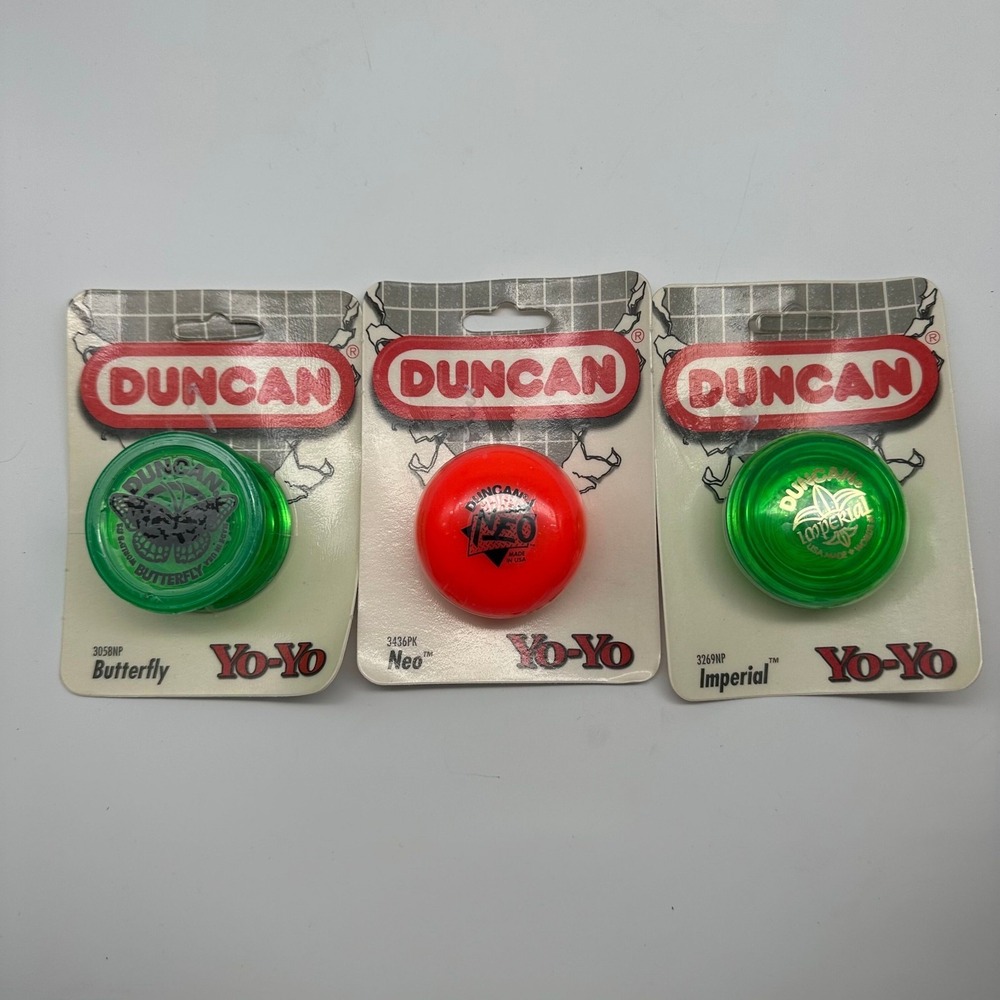 Vintage Duncan Yo-Yo‎ Lot of 3 - Butterfly Neo Imperial Factory Sealed 1994